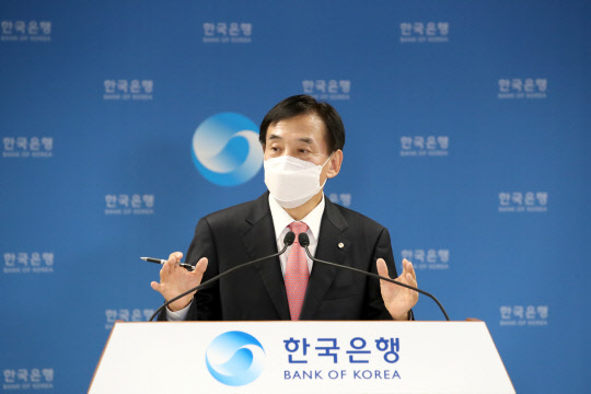 이주열 한국은행 총재가 한국은행에서 열린 기자간담회에서 발언하고 있다. <한국은행 제공>